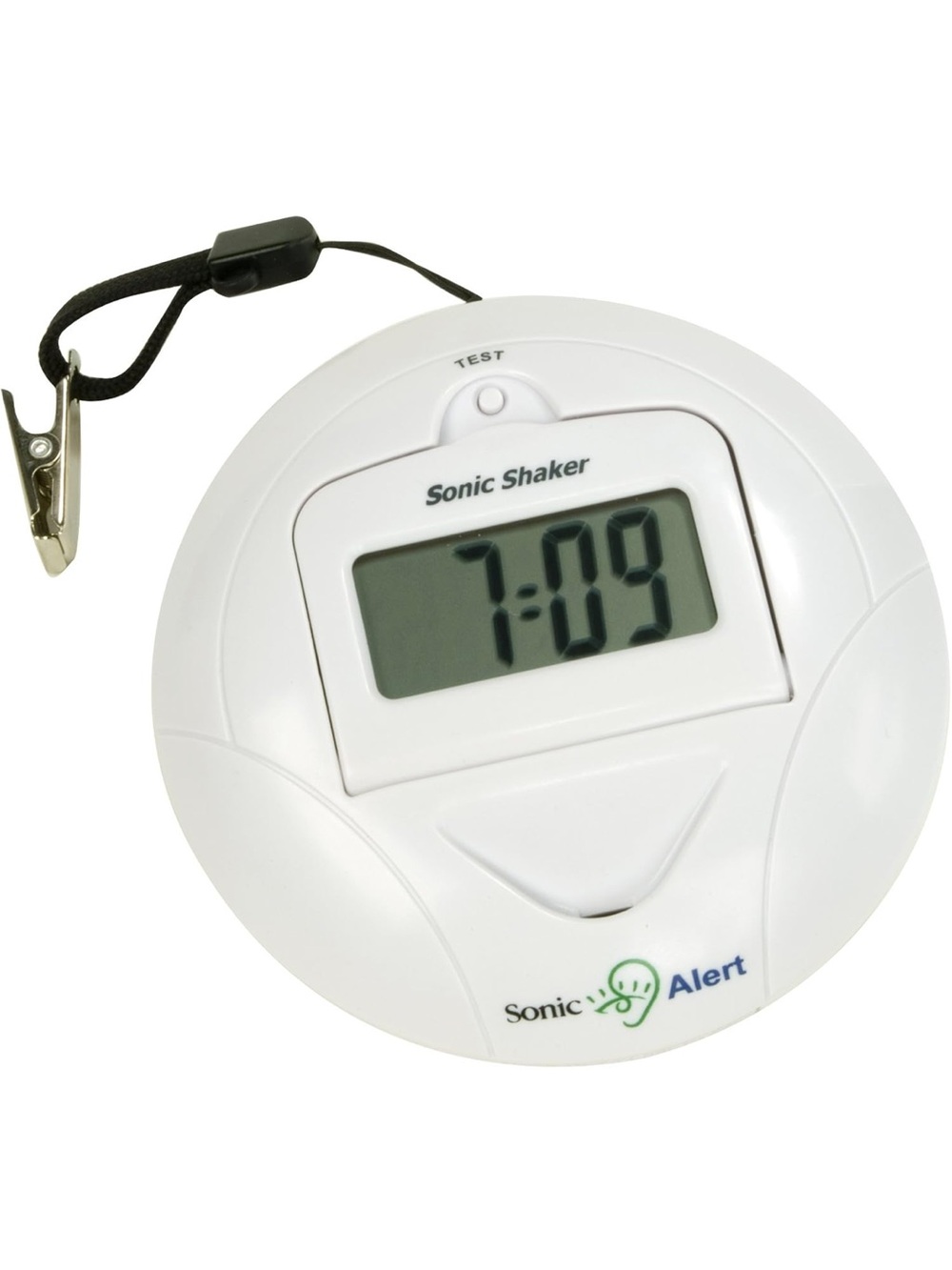 NWOT Sonic Shaker Portable White Vibrating Travel Alarm